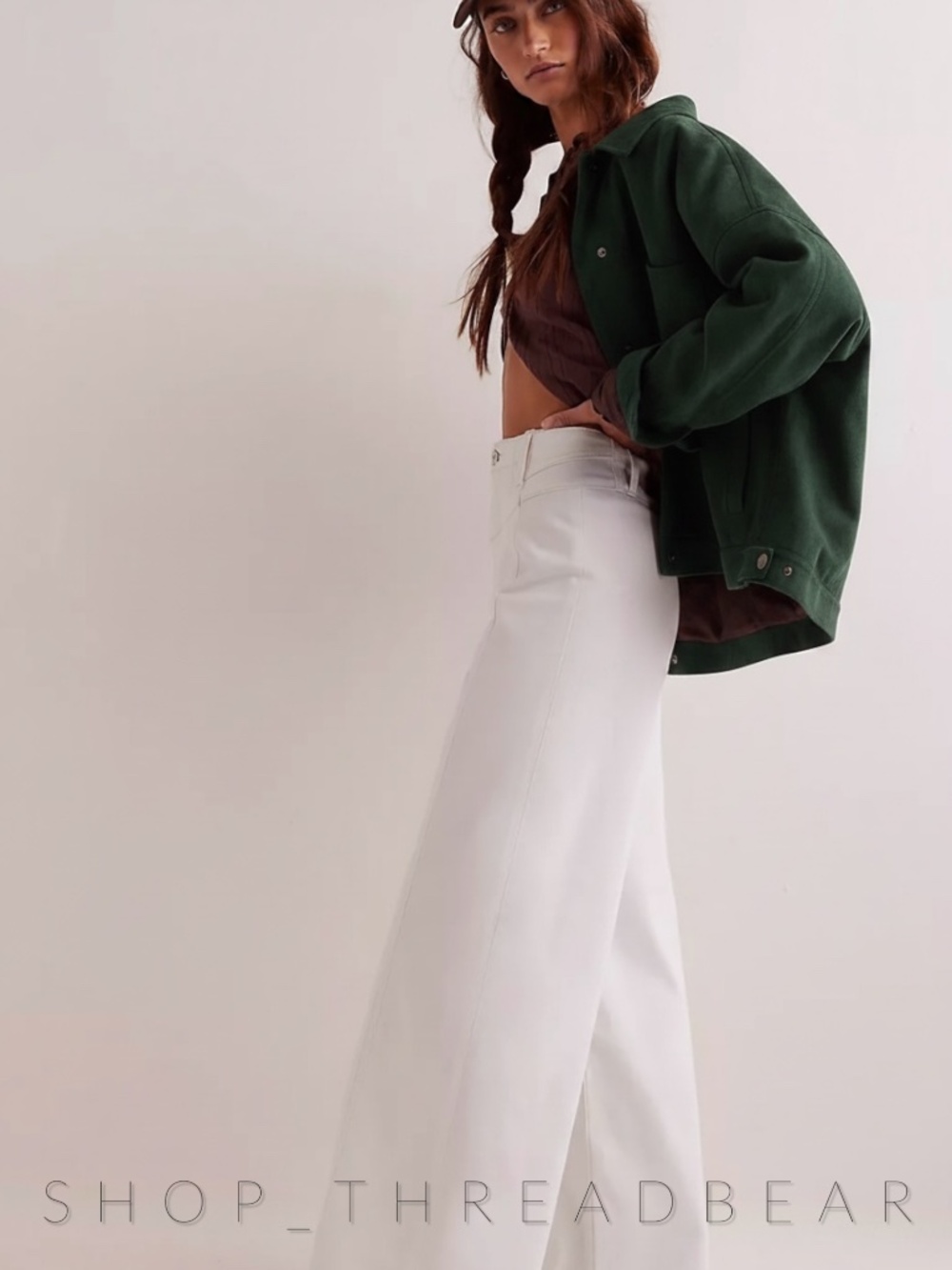 EUC [We The Free ✵ People] High Rise Crisp Cotton Wide Leg Pants | 27 · Small